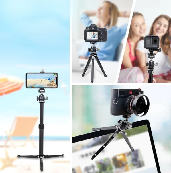 XILETU Vlogging Tripod Handheld Cold Shoe Head Micro Single Camera Phone Stand Video Blog Tripod Desktop Selfie Tripod - Image 6