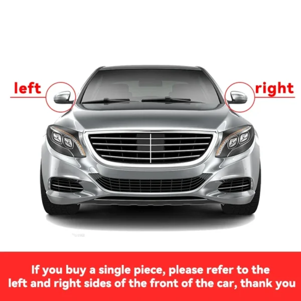 ⁦لمرسيدس بنز ABC E S CLA GLA GLK الفئة W176 W246 W204 W212 W221 C177 X204 X156 ألياف الكربون غطاء مرآة الرؤية الخلفية للسيارة⁩ - الصورة ⁦2⁩