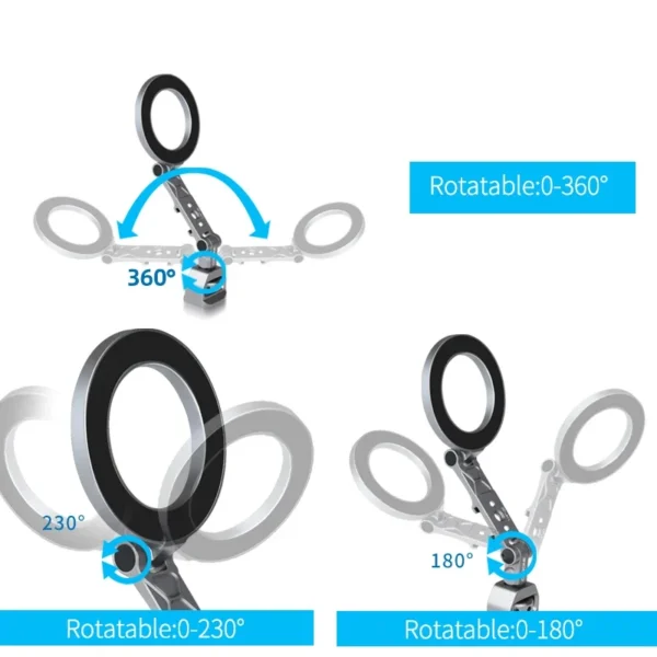 ⁦XILETU Foldable Magnetic Phone Holder Camera Rabbit Cage Tripod Universal External Magsafe Accessory for iPhone 15 14 13 12⁩ - الصورة ⁦3⁩