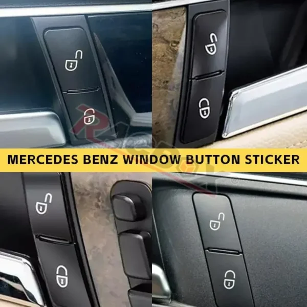 4Pcs Car Door Window Lock Unlock Switch Button Cover Trim Stickers for Benz C-Class W204 2007-2014 E-Class W212 2010-2015 4-door - Image 5
