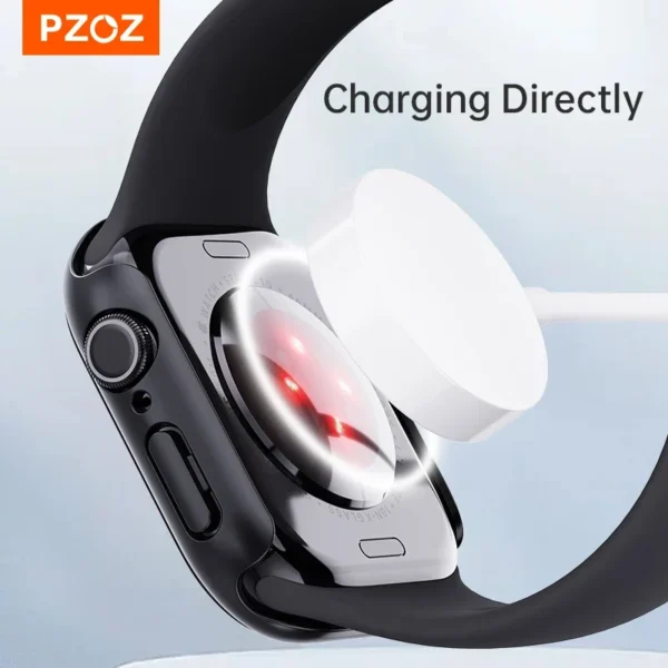 PZOZ Protective Screen Protector For Apple Watch S10 4 3 2 46mm 44mm 42mm 40mm Case Cover Full Protective Screen Protector Case - Image 5