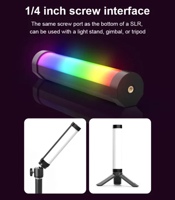 LUXCEO V8 RGB LED Light -300LM، 8 ألوان، 4 تأثيرات، 3000K-6000K، بطارية Ra≥95، 2000 مللي أمبير في الساعة، مصباح فيديو محمول للاستوديو/الخارجي - Image 4