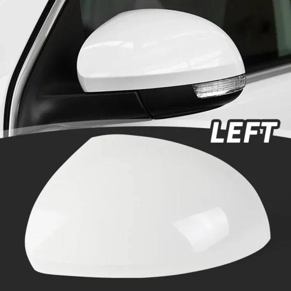 Side Wing Rearview Mirror Cover Cap for VW Tiguan 2010 2011 2012 2013 2014 2015 2016 Glossy Black/White 5N0 857 537 5N0 857 538 - Image 3