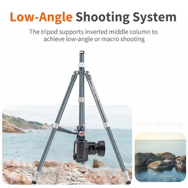 XILETU Aluminum Quick-Release Tripod with 360° Hydraulic Pan Head Perfect for DSLR & Mirrorless Cameras Outdoor Travel & Vlogs - Image 5
