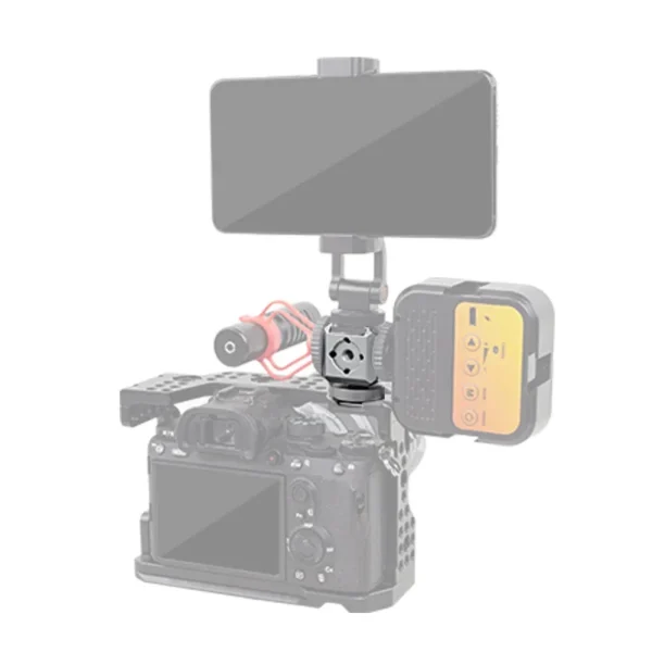 ⁦XILETU XDS-15 Cold Shoe Monitor Mount On Camera Shoe Mount Support Microphone Video LED Light for DSLR Nikon Canon⁩ - الصورة ⁦6⁩