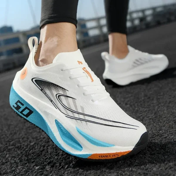 ⁦Unisex 2025 Full Carbon Plate Running Shoes Professional Marathon Racing Lightweight Bounce Cushion Breathable Sports Sneakers⁩ - الصورة ⁦5⁩