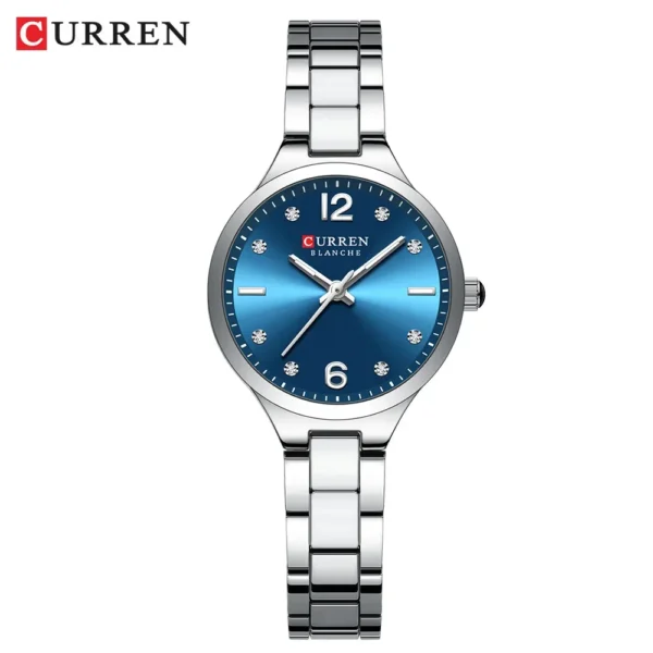 ساعات CURREN Simple Elegance النسائية الجديدة الرقيقة كوارتز بسوار من الفولاذ المقاوم للصدأ ساعة يد مقاومة للماء هدية للسيدات - Image 2