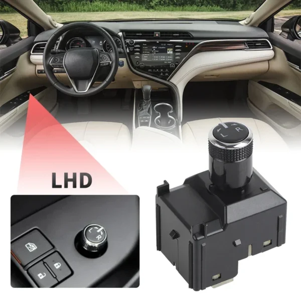 183714 84872-47030 Side Rearview Mirror Switch Adjust Button Knob LHD for Toyota Hilux Revo 2015 2016 2017 2018 2019 2020 183744 - Image 3