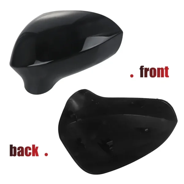 Side Wing Rear View Mirror Cover Cap Housing for Seat Ibiza 2008 2009 2010 2011 2012 2013 2014 2015 2016 2017 Glossy Black/White - Image 3