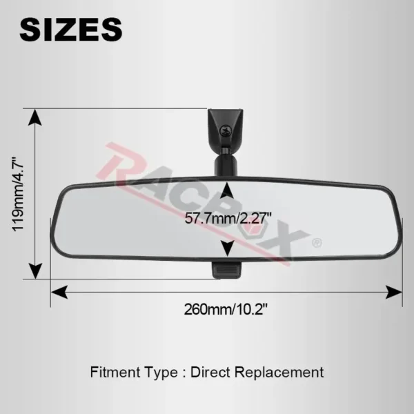 ⁦Anti Glare Car Interior Rearview Mirror Kit 8993023K for Jeep Wrangler YJ TJ Cherokee XJ for Vintage Jeep CJ-5 6 7 8 SJ&J-Series⁩ - الصورة ⁦6⁩