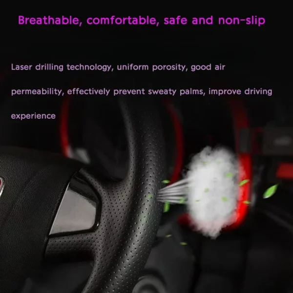 اكسسوارات السيارات لسيارات BMW X5 F15 2013 2014-2018 X6 F16 2015 -2019 اليد غرزة ستوكات الجلود جديلة غطاء عجلة توجيه سيارة - Image 3