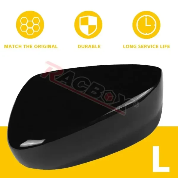⁦Left Right Side Rearview Mirror Cover Cap for Honda-Accord 2008 2009 2010 2011 2012 2013 US Model Unpainted Black Auto Parts⁩ - الصورة ⁦4⁩