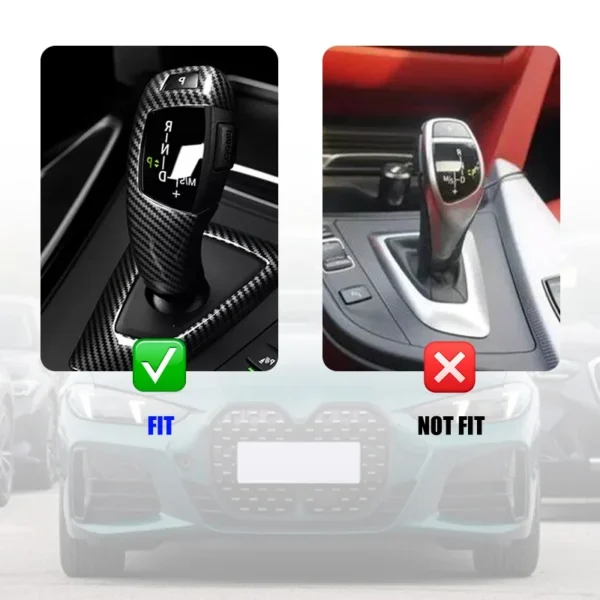 2PCS Carbon Fiber Gear Shift Knob Trim Cover Panel for BMW 1 2 3 4 Series F20 F21 F22 F23 F30 F31 3GT F34 F35 F32 F33 F36 RHD - Image 3
