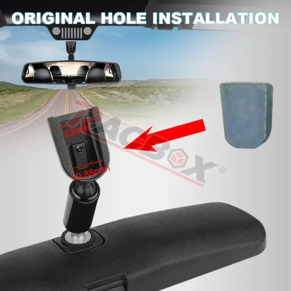 ⁦Anti Glare Car Interior Rearview Mirror Kit 8993023K for Jeep Wrangler YJ TJ Cherokee XJ for Vintage Jeep CJ-5 6 7 8 SJ&J-Series⁩ - الصورة ⁦4⁩