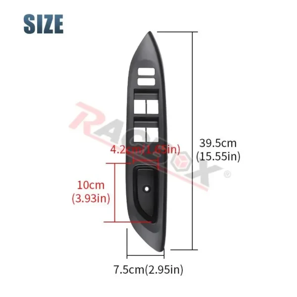 Auto Front Left Window Power Switch Cover Bezel For Toyota Yaris 4D Sedean/vios 2006-2016 Armrest Upper Panel 74232-52330 Black - Image 3