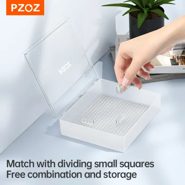 PZOZ Desktop Digital Storage Box Power Bank Data Cable Wireless Earphones Watch Memory Strap Case Box Storage Tiny Parts Bags - Image 3