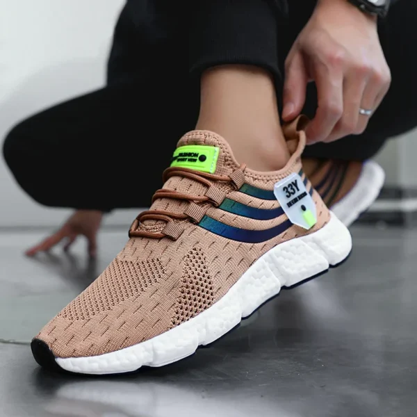 ⁦Sport Shoes for Men Luxury Brand Casuall Sneakers Shoes Summer Man Running Shoes Breathable Comfortable Fashion Walking Shoes⁩ - الصورة ⁦2⁩
