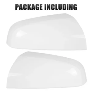 1 Pair Car Side Wing Rear View Mirror Cover Cap Glossy Black/White for Opel Vauxhall Zafira MK2 2005 2006 2007 2008 Replacement<span> - </span>1pair White