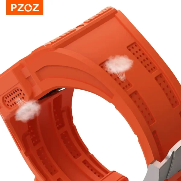 PZOZ Watch bands with Frame For Apple Watch 8 7 6 5 SE 4 44mm 45mm Wrist Strap For iWatch Series 8 7 6 Wristband Silicone Strap - Image 3