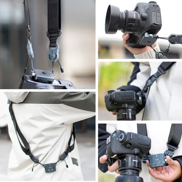 ⁦XILETU Quick Release Shoulder Strap Base Camera Sling Quick Disconnect Adapter for Fast Release Plate with Fujifilm Canon Sony⁩ - الصورة ⁦4⁩