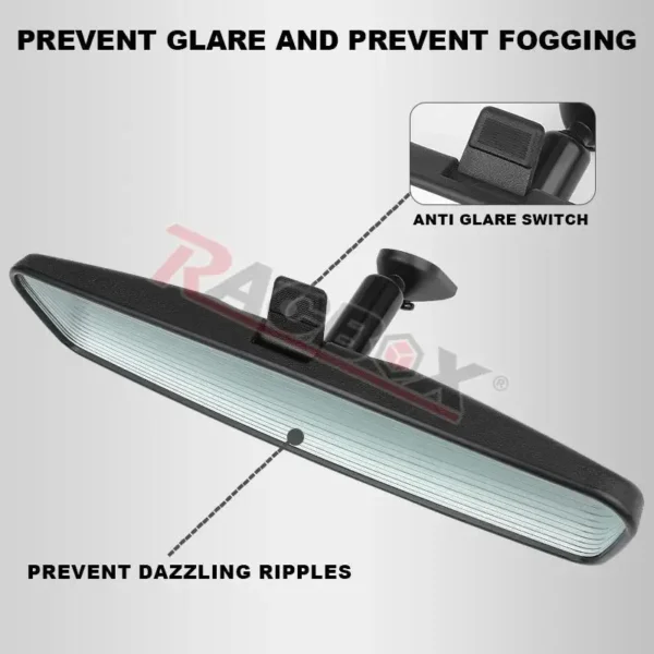 ⁦Anti Glare Car Interior Rearview Mirror Kit 8993023K for Jeep Wrangler YJ TJ Cherokee XJ for Vintage Jeep CJ-5 6 7 8 SJ&J-Series⁩ - الصورة ⁦3⁩