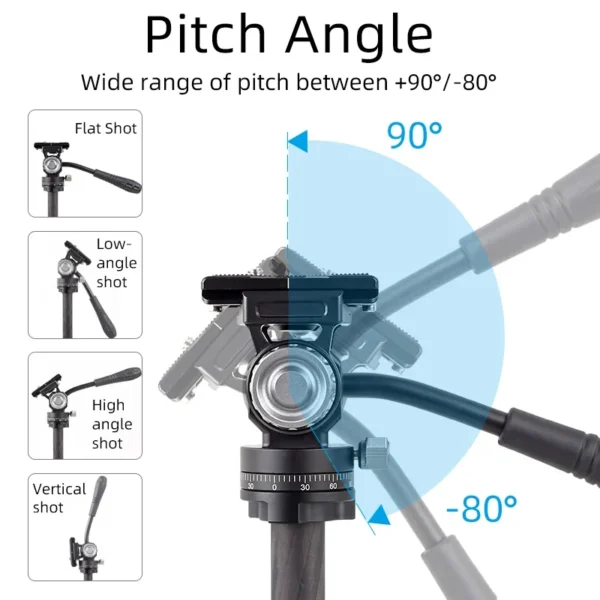 XILETU LS1 Panoramic Tripod Head Hydraulic Fluid Video Damping Head For Tripod Monopod Camera Holder Stand Mobile SLR DSLR - Image 3