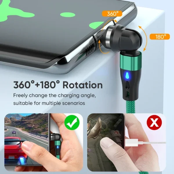 PD 60W Magnetic Data Cable for Samsung Galaxy Z Flip6 Xiaomi Poco M6 Plus HTC U24 Pro vivo V40 Lite Blackview Hero 10 Charging - Image 4