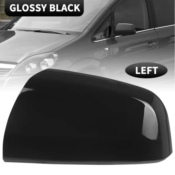 Car Side Wing Rear View Mirror Cover Cap Glossy Black/White for Opel Vauxhall Zafira B MK2 2008 2009 2010 2011 2012 2013 2014 - Image 4