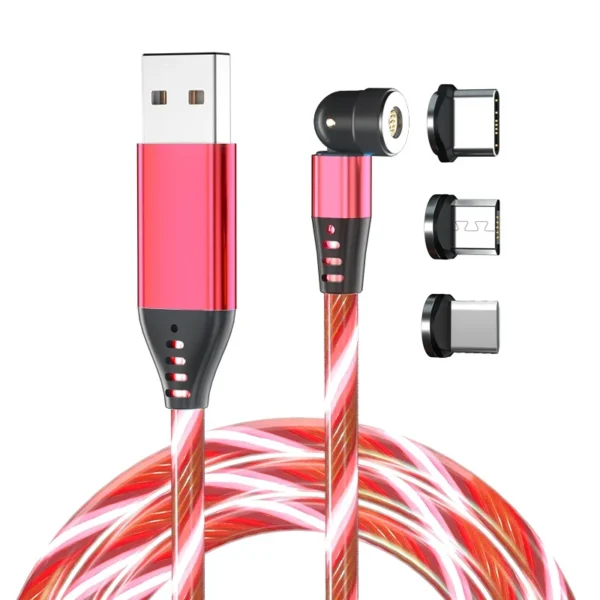 Luminous Magnetic Cable For iPhone Samsung Galaxy F55 Xiaomi Pad 6S Oppo A3x Realme C63 OnePlus 12R Nothing CMF Phone 1 Charging