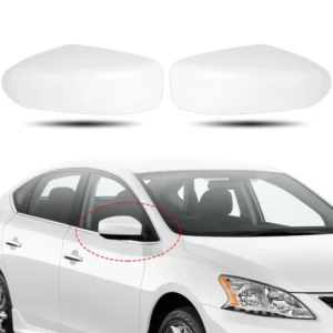Side Rear View Mirror Cap Cover for Nissan Altima US 2013 2014 2015 2016 2017 Sedan 959-191 96373-3TH0A 963743TH0A Black White<span> - </span>1 pair White