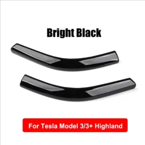 ل تسلا نموذج Y جونيبر 2025 نموذج 3 هايلاند 2024 ABS مرآة الرؤية الخلفية المضادة للتصادم شرائط غطاء ملصق مضاد للخدش<span> - </span>model3-black