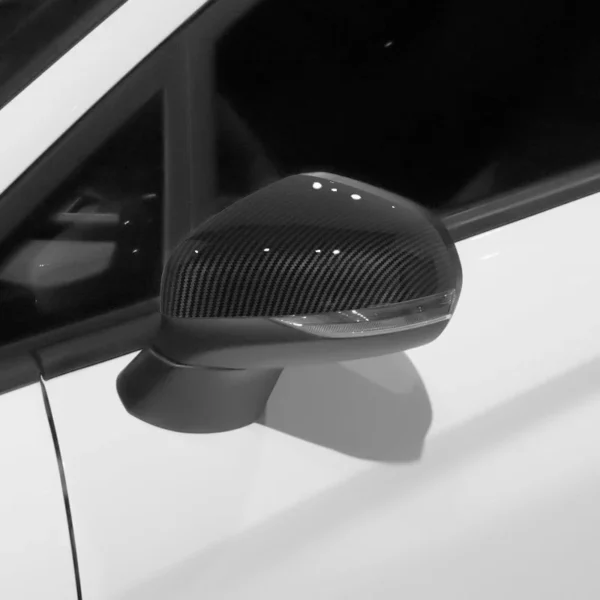 Carbon Fiber /Glossy Black Side Wing Rear View Mirror Cover Cap for Ford Fiesta MK8 Puma 2018 2019 2020 2021 2022 2023 2024 - Image 6