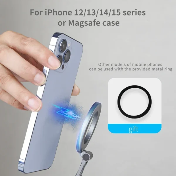 ⁦XILETU Foldable Magnetic Phone Holder Camera Rabbit Cage Tripod Universal External Magsafe Accessory for iPhone 15 14 13 12⁩ - الصورة ⁦4⁩