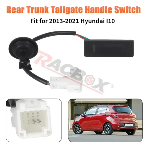Tailgate Boot Rear Door Trunk Lock Release Switch Handle for Hyundai i10 2nd Generation 2013 2014 2015 2016 2017-20 81260-B4000 - Image 2