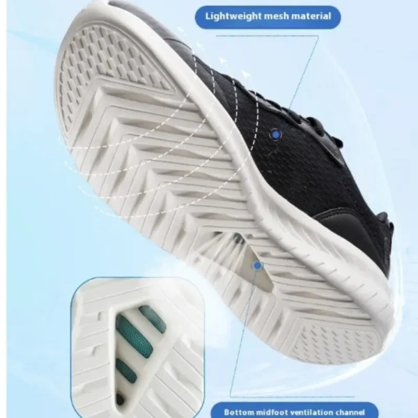 ⁦Xtep Running Shoes Men Breathable Mesh Shock Absorption Men's Sports Shoes Non-Slip Lightweight Male Sneakers 880119115131⁩ - الصورة ⁦4⁩