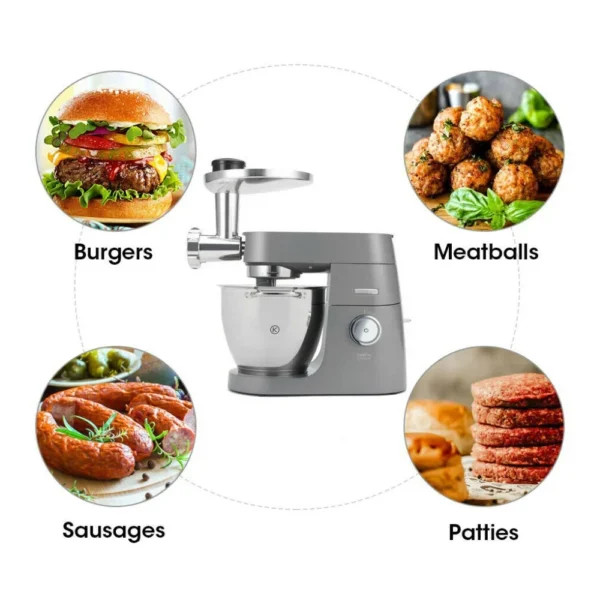 مجموعة مطحنة الطعام الجديدة لخلاط الحامل لعام 2025 أدوات طحن المطبخ لـ Kenwood Chef / Chef XL، KVC، KVL، kMix، تناسب أيضًا SMEG - Image 5