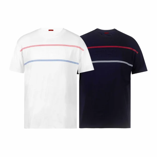 ⁦Summer Men T Shirt O Neck Short Sleeved Tops Stripe 3D Pattern Casual Men Tees 2025 New Fashion Men T Shirts⁩ - الصورة ⁦6⁩
