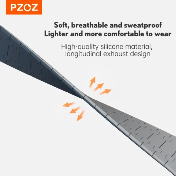 ⁦PZOZ Silicone Watch bands For Apple Watch 8 7 6 SE 5 4 49mm 44mm Chain Magnetic Wrist Strap For iWatch Series Wristband Strap⁩ - الصورة ⁦5⁩