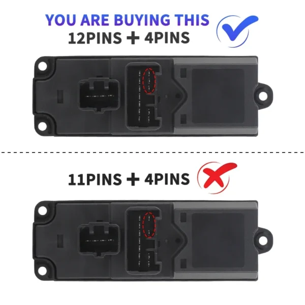 2-Door RHD Electric Power Master Window Switch Button 16Pin for Mazda BT50 UN 2006~2011 for Ford Ranger PX 2011~2022 UB9G-66-350 - Image 5