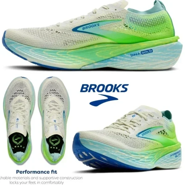 (Hot Sale) Brooks Hyperion Elite 4 PB Wavy Breathable Engineered Mesh Men's Mechanical Cushion Competition Shoes Sneakers - Image 3