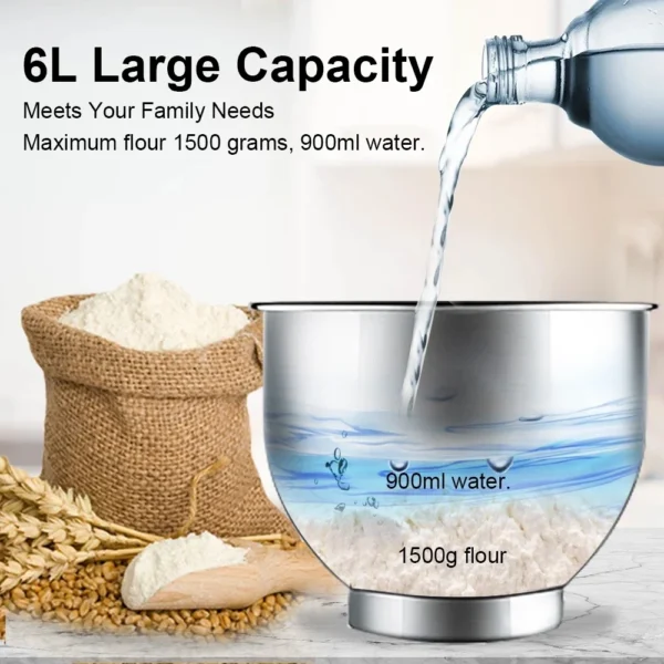 حاوية وعاء من الفولاذ المقاوم للصدأ لخلاط حامل BioloMix ، 6L ، BM601