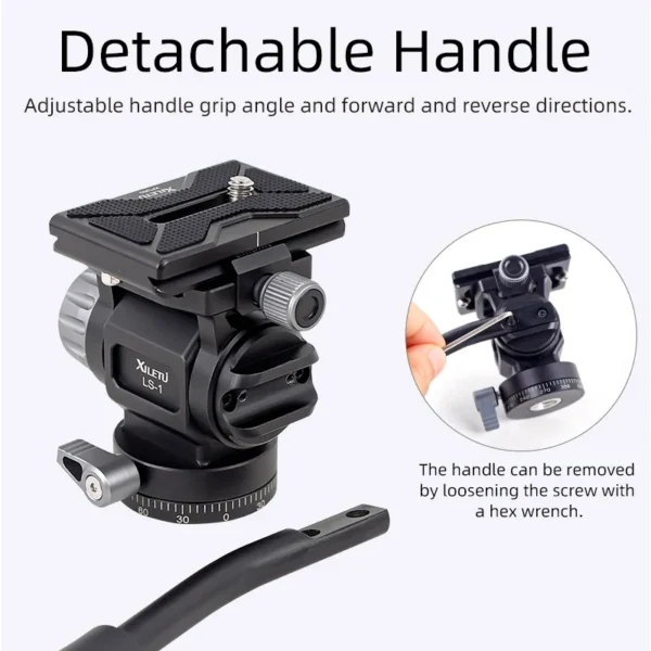 XILETU LS1 Panoramic Tripod Head Hydraulic Fluid Video Damping Head For Tripod Monopod Camera Holder Stand Mobile SLR DSLR - Image 6