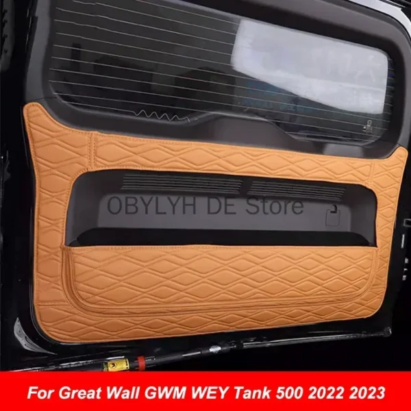للجدار العظيم GWM WEY Tank 500 2022 2023 الجذع الباب الخلفي المضادة للخدش وسادة واقية ملصق تعديل الملحقات