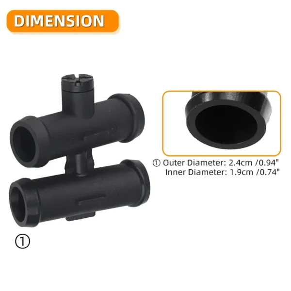 ⁦17127515494 Coolant Pipe Hose Exhaust Connector Joint 4 Way for BMW MINI R50 R52 R53 Cooper One 2001 2002 2003 2004 2005 2006⁩ - الصورة ⁦4⁩