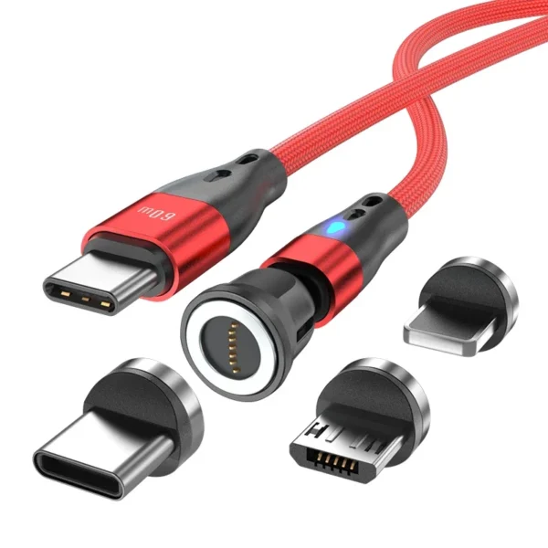 PD 60W Magnetic Charger for iPhone 16e Samsung Galaxy XCover7 M55 Sony Xperia 5 V Moto G55 vivo Y18i Doogee V30 Pro Charging