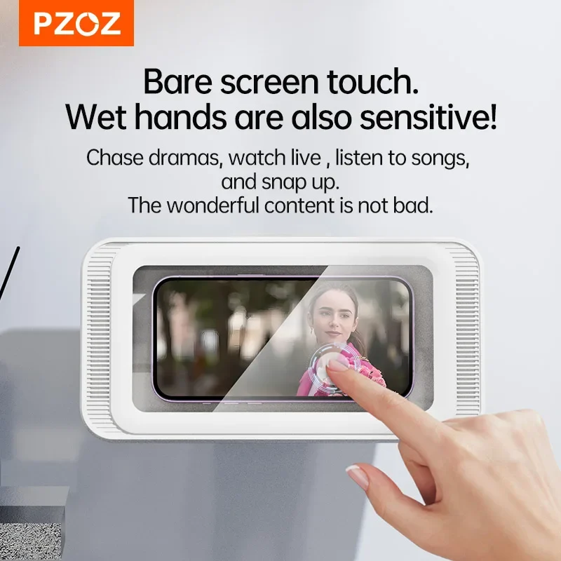 PZOZ Shower Phone Holder On Wall Holder Bracket 6 Inch Rotation Phone Holder Waterproof Storage Box Case For Mobile Phone Holder - Image 5