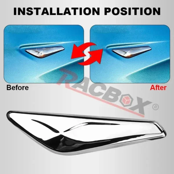 Chrome Front Fender Finisher Trim for BMW X3 F25 X4 F26 US Aotumotive Replacements Parts Accessories 51117338569 51117338570 - Image 2