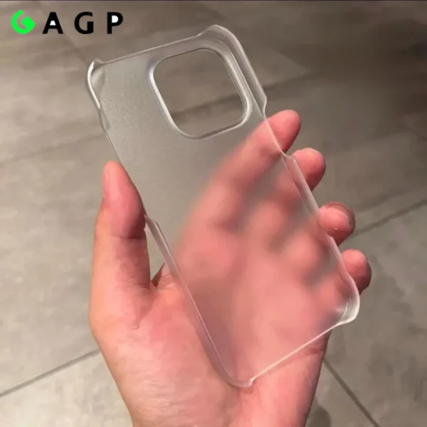 ⁦Matte Ultra thin Transparent Heat Dissipation Case for iPhone 17 12 11 15 16 Pro Max 13 14 Plus 17pro 17 Air Borderless PC Cover⁩ - الصورة ⁦4⁩
