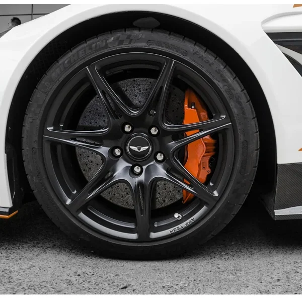 ⁦4Pcs 56mm Car Wheel Stickers Center Hub Cap Car Emblem Badge Decal For Hyundai Genesis N-LINE I10 I20 I30 I40 IX20 IX35 Kona⁩ - الصورة ⁦5⁩