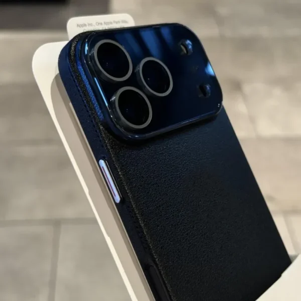 Luxury Leather Texture Silicone Case for iPhone 17 Air 16 15 14 Plus 13 12 Pro Max Glass Camera Lens Protection Shockproof Cover - Image 5